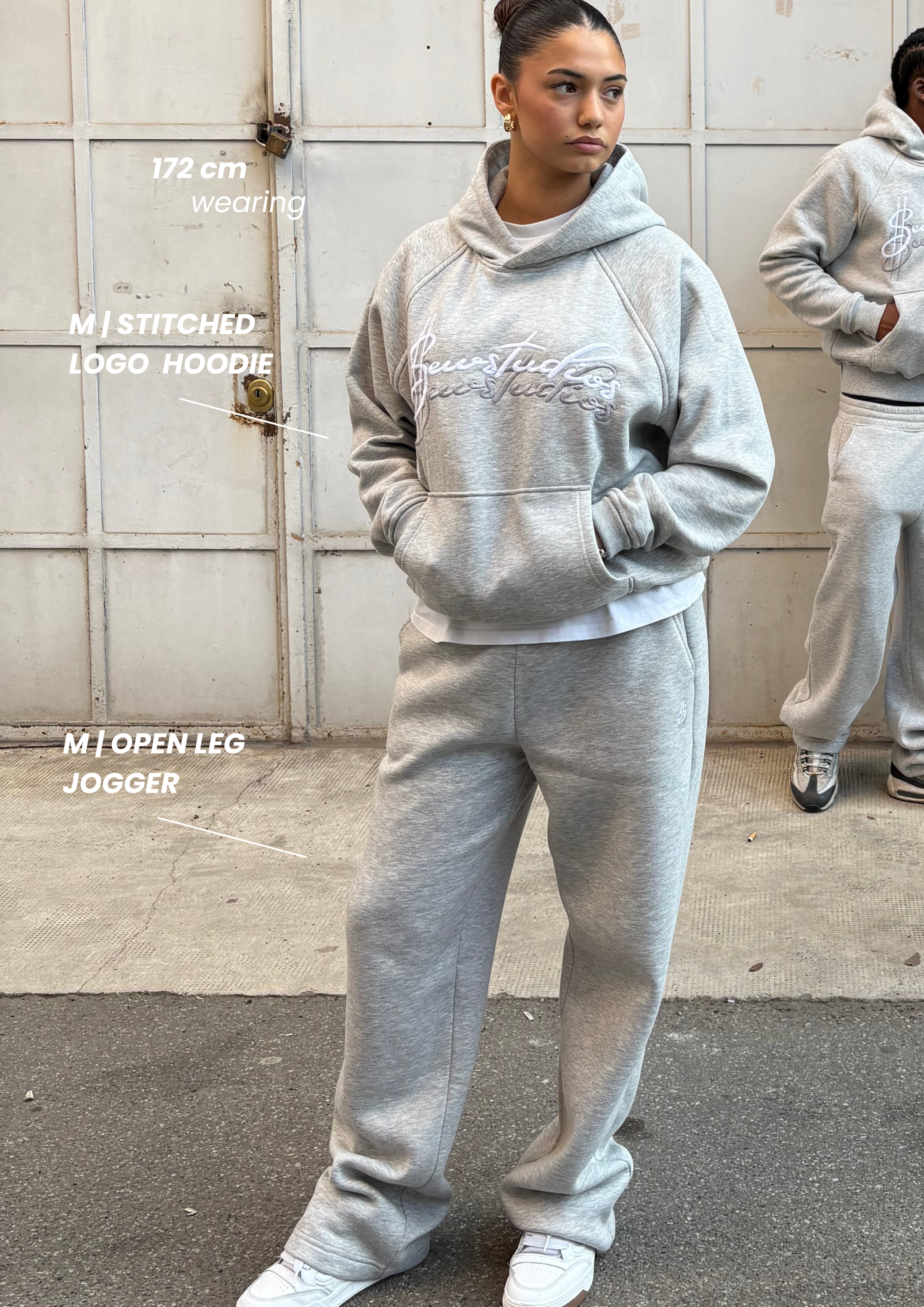 OG LOGO HOODIE GREY MELANGE