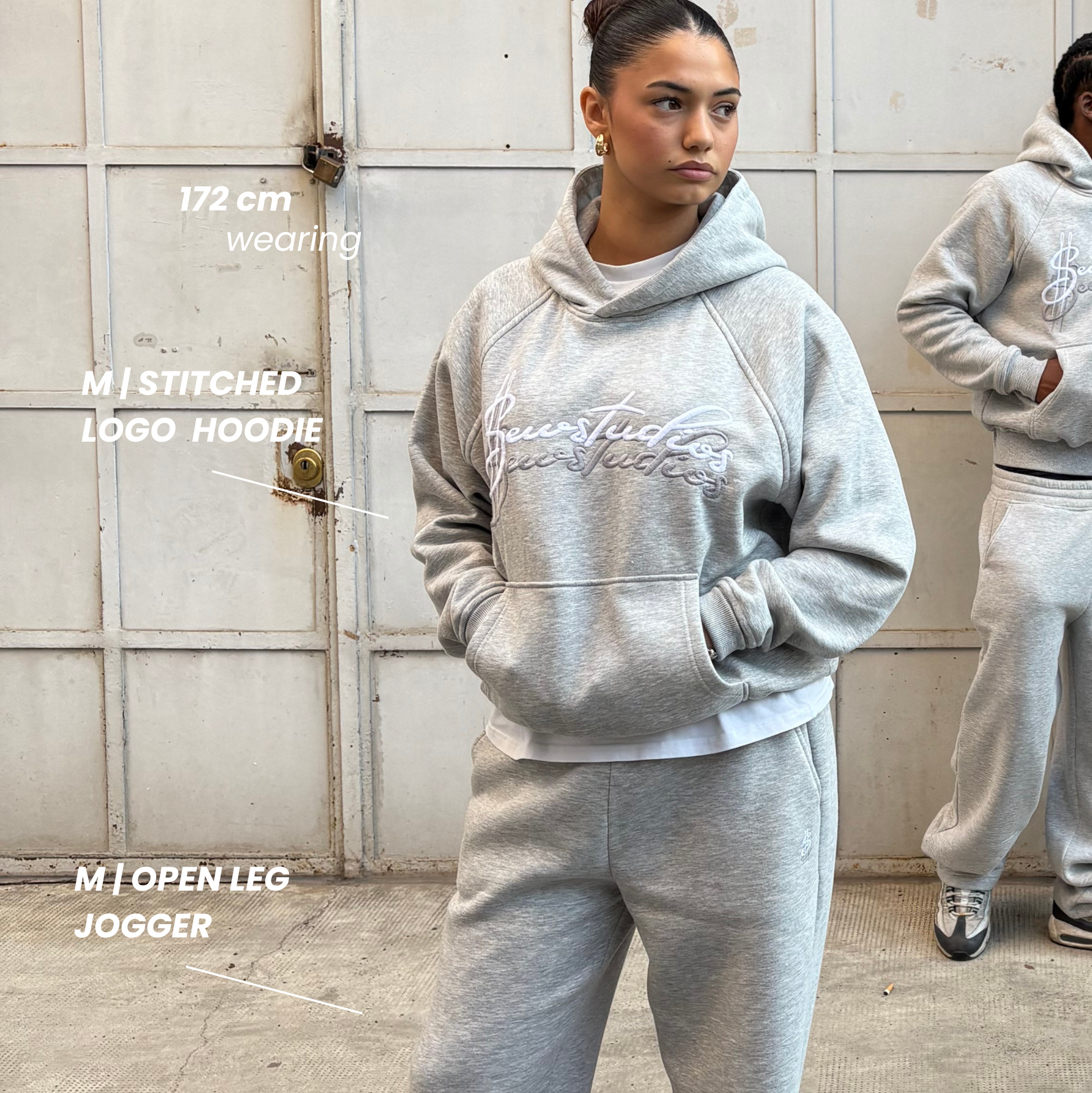OG LOGO HOODIE GREY MELANGE