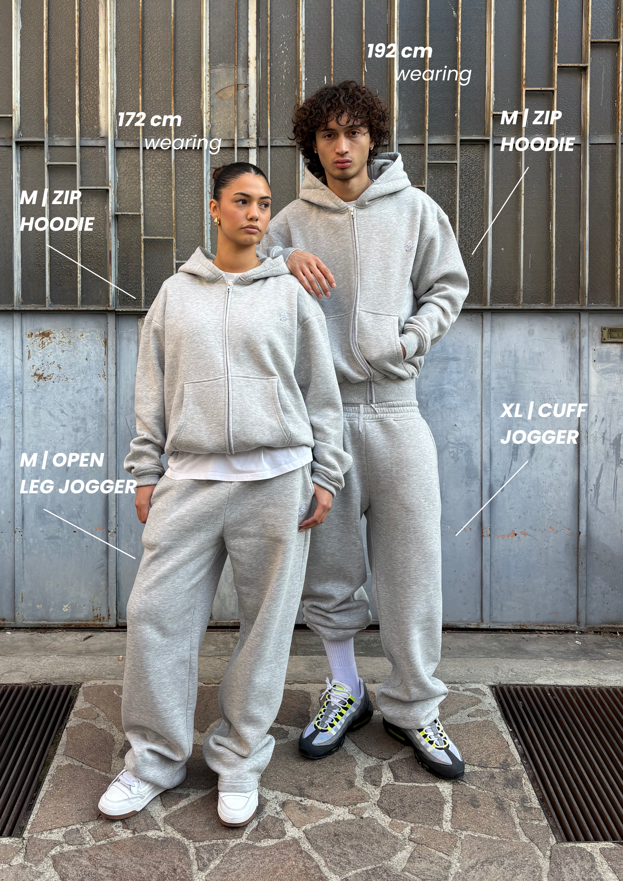 ZIP HOODIE GREY MELANGE