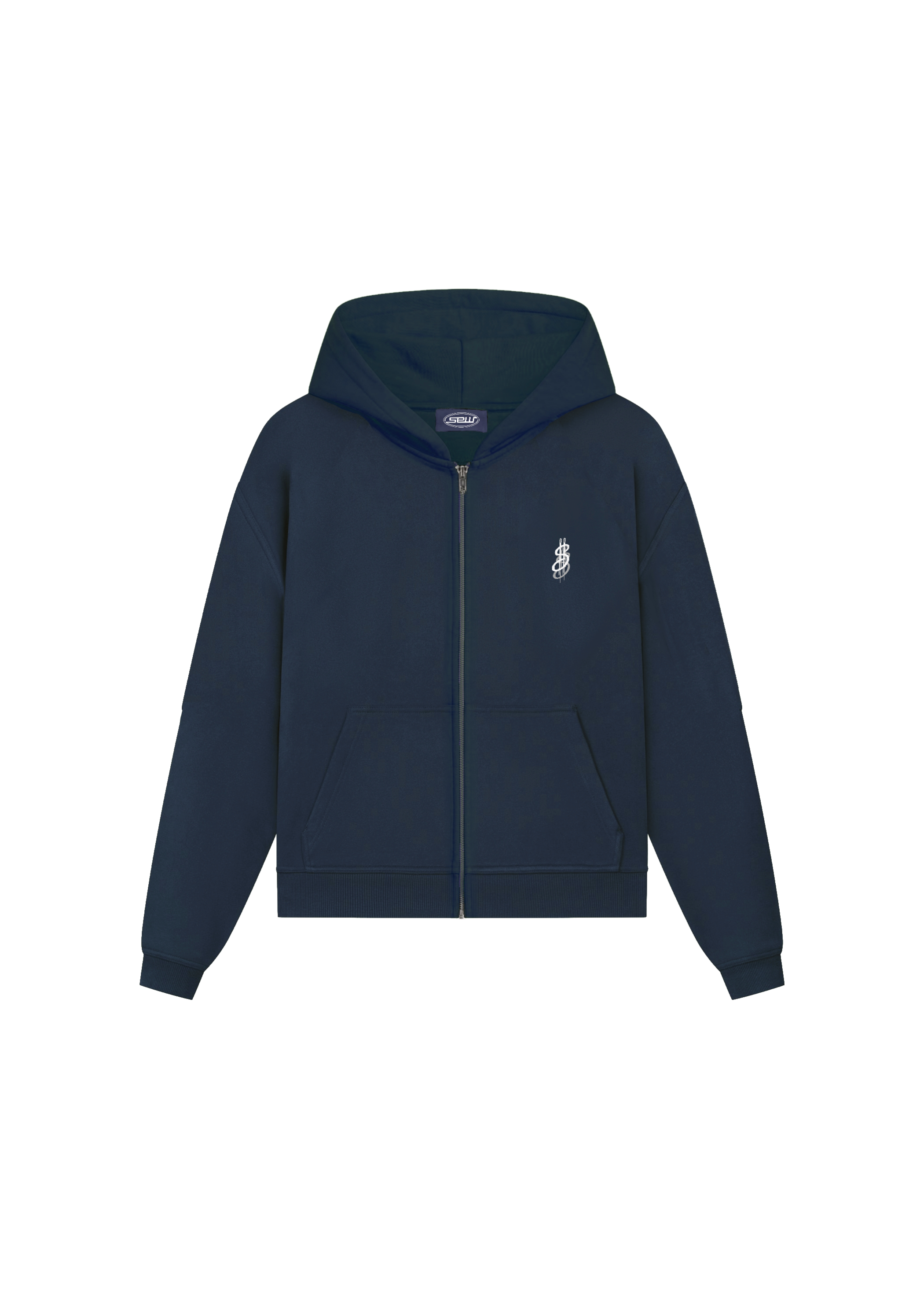 ZIP HOODIE NAVY BLUE