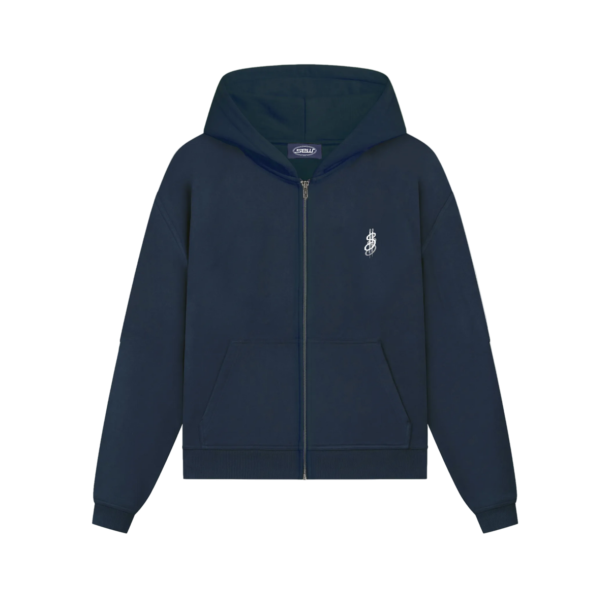 ZIP HOODIE NAVY BLUE