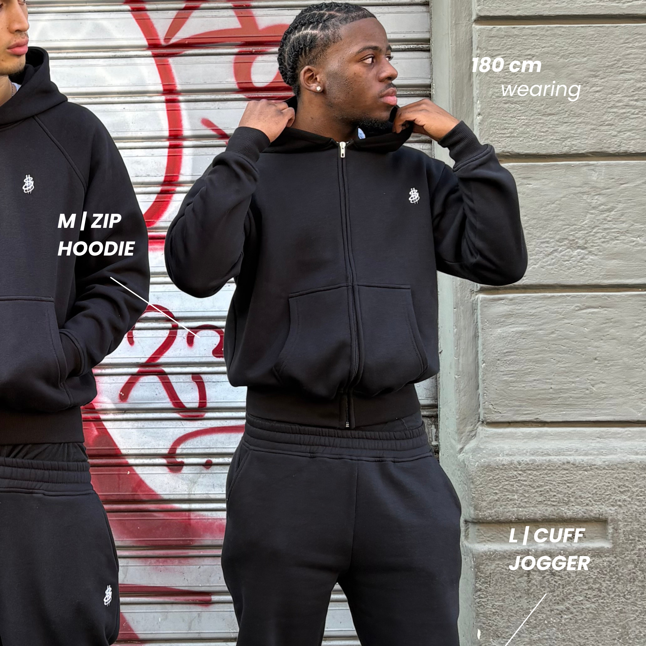 ZIP HOODIE BLACK