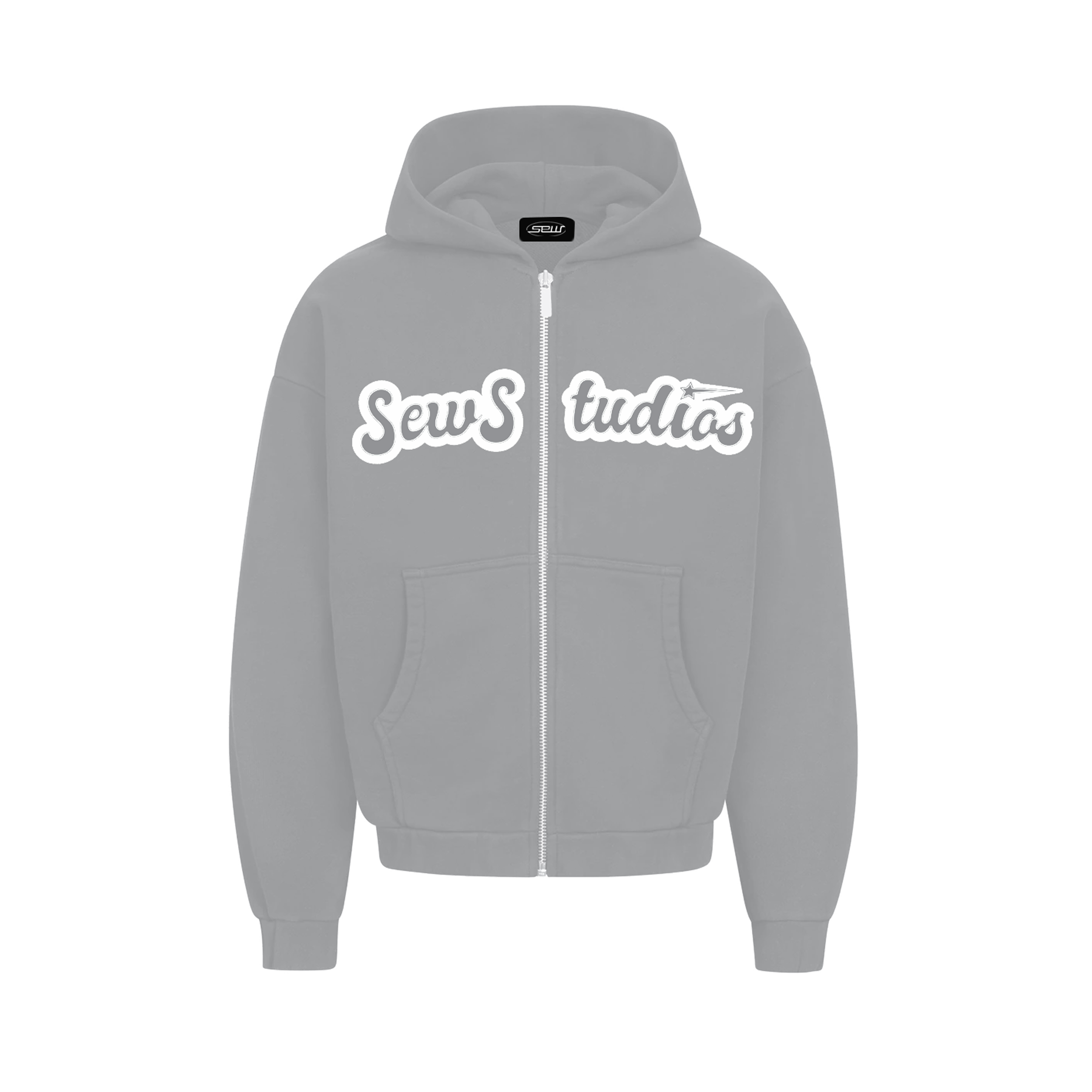 HEAVY GREY ZIP-HOODIE