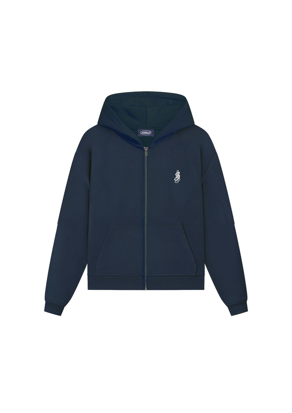 ZIP HOODIE NAVY BLUE