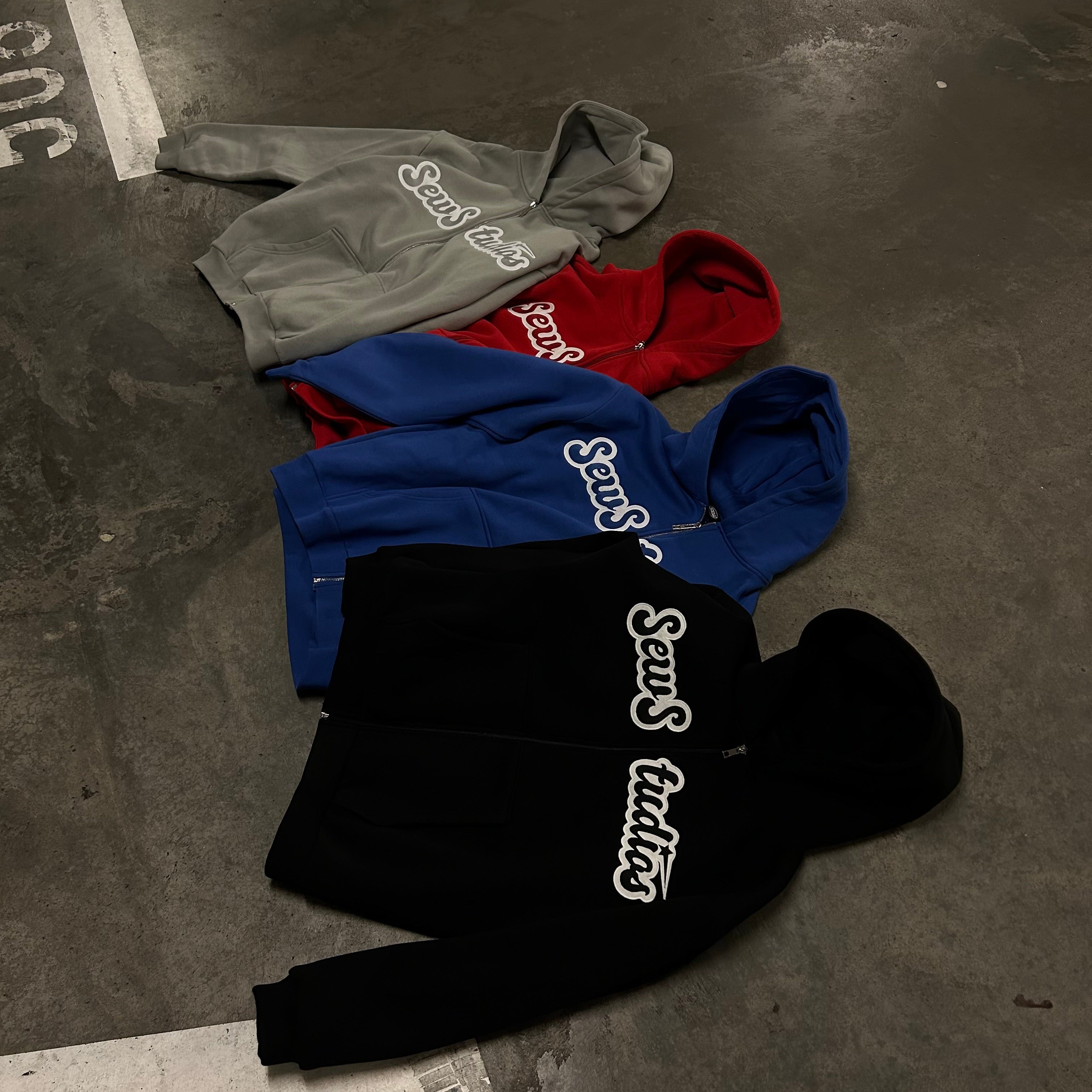HEAVY GREY ZIP-HOODIE