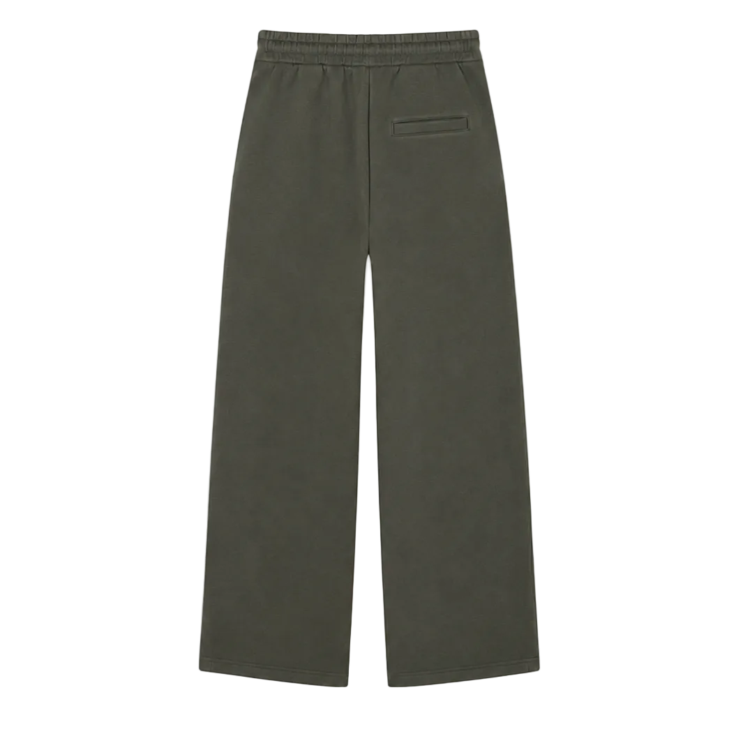 OPEN LEG JOGGER OLIVE GREEN